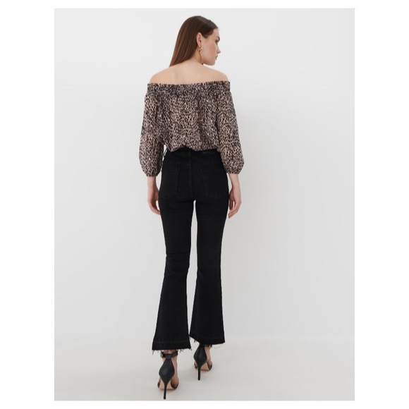 LOFT Blouse Peasant off-on-the shoulder Floral blouse Size XS - Picture 4 of 8